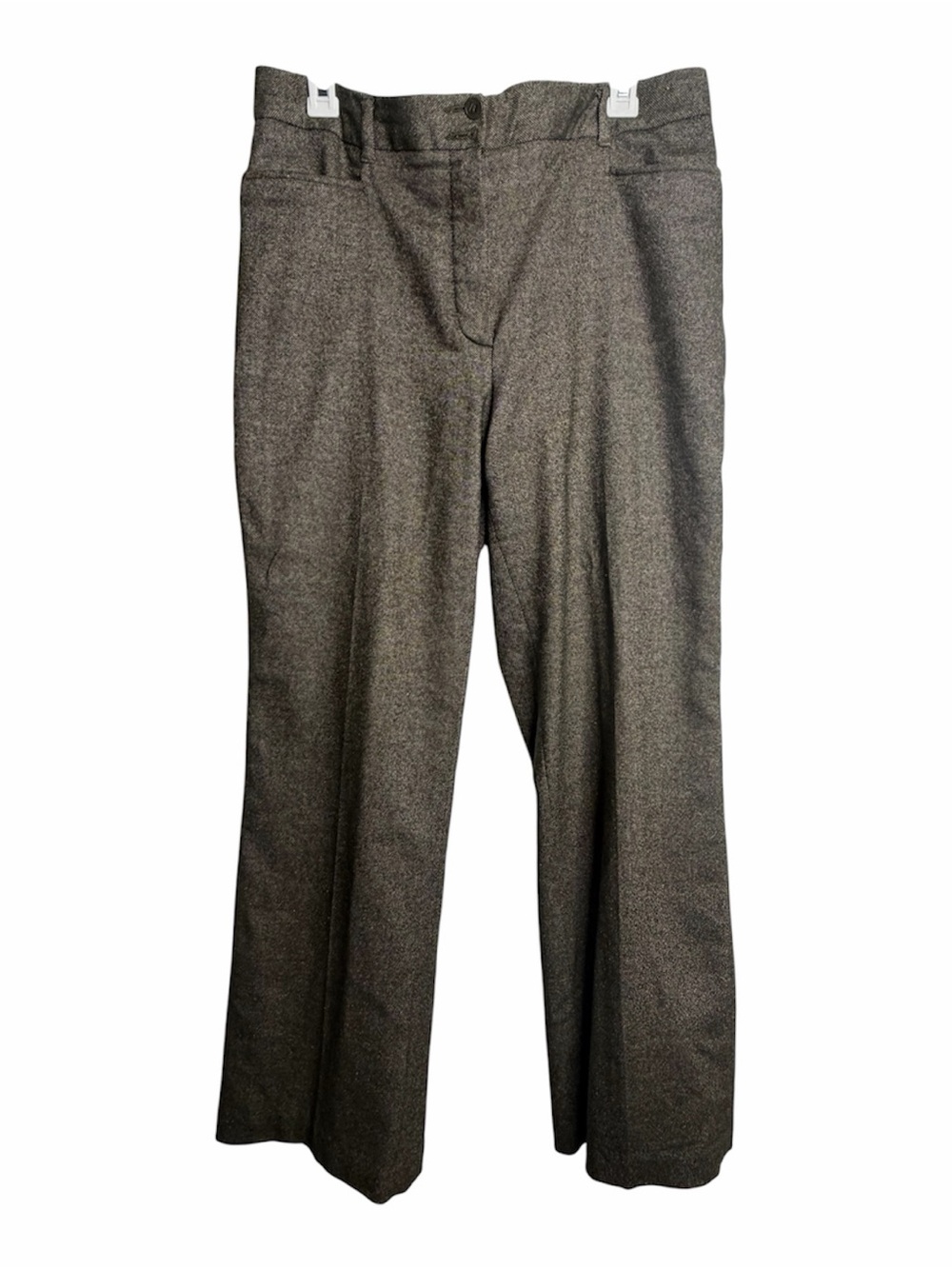 Talbots Charcoal Gray Wool-Blend Lined Dress Pants Size 12 Business Woman Flowy - Picture 2 of 8